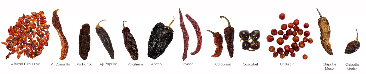 Dried Pepper Flavor Chart